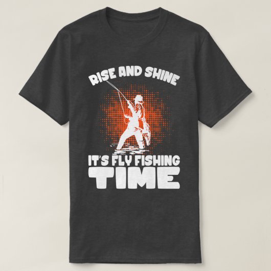 Stijging en schijn zijn vliegtijd Vist visserij T-shirt (Design voorkant)