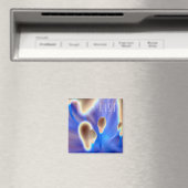 "Stijging" Floral Print Square Magnet (Insitu (Vaatwasser))