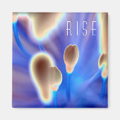 "Stijging" Floral Print Square Magnet (Voorkant)