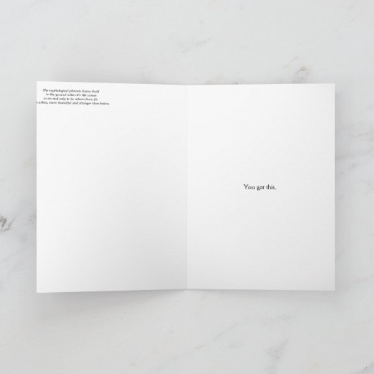 Stijging - het Wenskaart van Phoenix Kaart (Binnen)