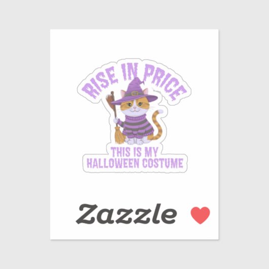 Stijging in prijs, dit is mijn Halloween kostuum! Sticker (Vel)