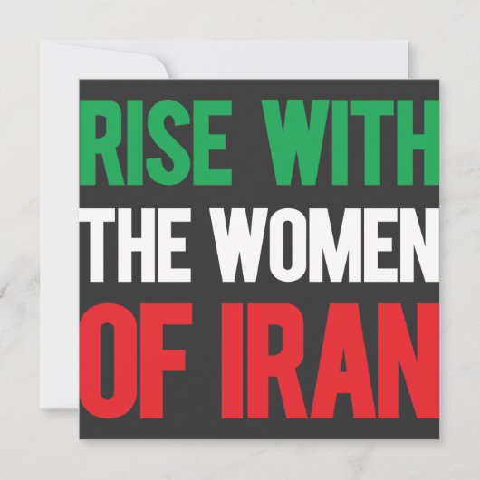 Stijging met de Vrouwen in Iran Kaart (Voorkant)