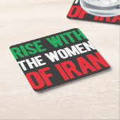 Stijging met de Vrouwen in Iran Kartonnen Onderzetters (Schuin)