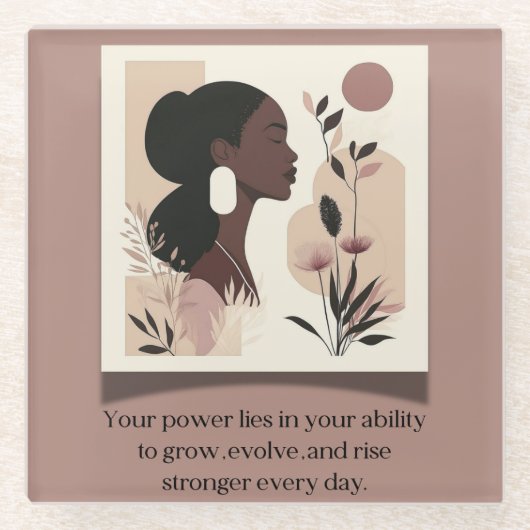 Stijging sterker thema glazen onderzetter (Voorkant)