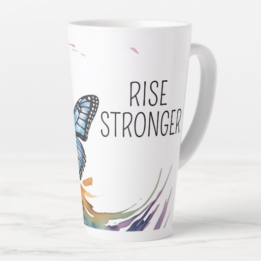 Stijging sterker thema latte mok (Rechterhoek)