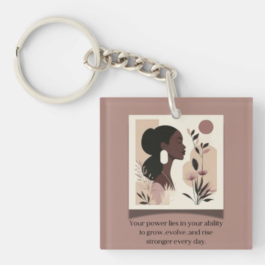 Stijging sterker thema sleutelhanger (Voorkant)