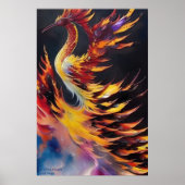 Stijging van de Phoenix - AI Fantasy Art Print (Voorkant)