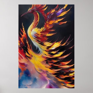 Stijging van de Phoenix - AI Fantasy Art Print