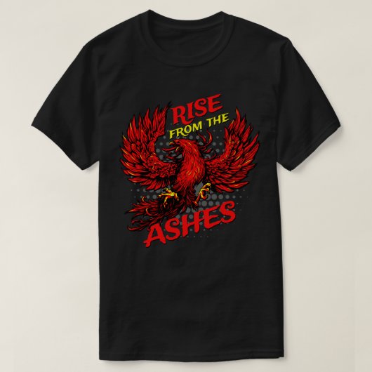 Stijging zoals de Phoenix van de Tattoo van de Ash T-shirt (Design voorkant)