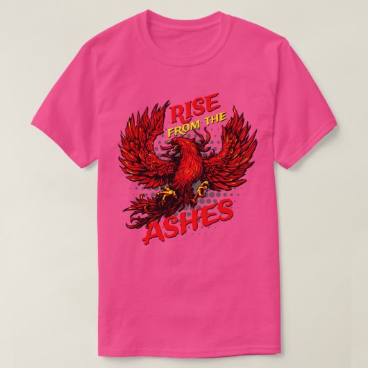 Stijging zoals de Phoenix van de Tattoo van de Ash T-shirt (Design voorkant)