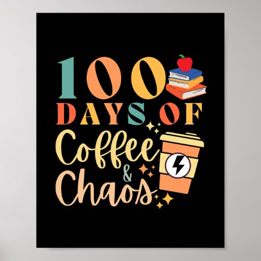 stijl 100 dagen koffie en chaos poster (Voorkant)