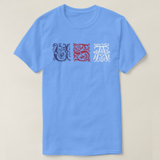 Stijl 16e eeuw - decoratieve letters VS T-shirt