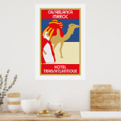  stijl 1920s Casablanca-reizen adverteren Poster (Keuken)