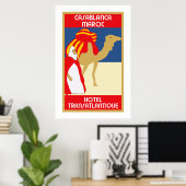  stijl 1920s Casablanca-reizen adverteren Poster (Thuiskantoor)