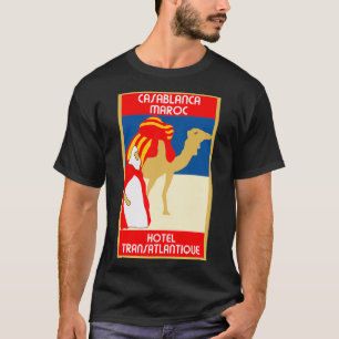  stijl 1920s Casablanca-reizen adverteren T-shirt