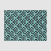  stijl 1920s Kunstdeco zwarte & Blauwgroen ventila Tissuepapier (Voorkant)