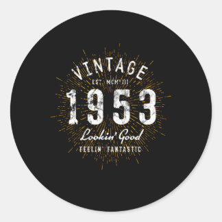 Stijl 1953 ronde sticker