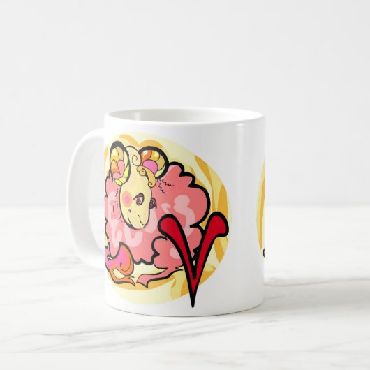 Stijl 1970s snijdt met symbool koffiemok (Voorkant links)