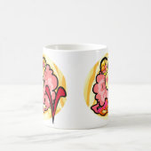 Stijl 1970s snijdt met symbool koffiemok (Center)