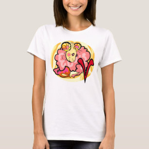 Stijl 1970s snijdt met symbool t-shirt