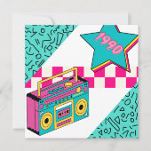  stijl 1990 Stereo Bedankkaart (Voorkant)