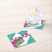  stijl 1990 Stereo Kartonnen Onderzetters (Insitu)