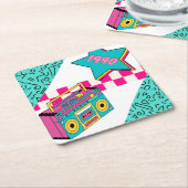  stijl 1990 Stereo Kartonnen Onderzetters (Schuin)