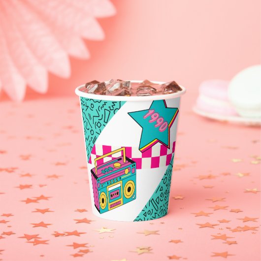  stijl 1990 Stereo Papieren Bekers (Insitu)