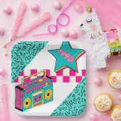  stijl 1990 Stereo Papieren Bordje (Feest)