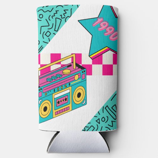 stijl 1990 Stereo Seltzer Blikjeskoeler (Voorkant)