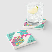  stijl 1990 Stereo Stenen Onderzetter (Zijkant)