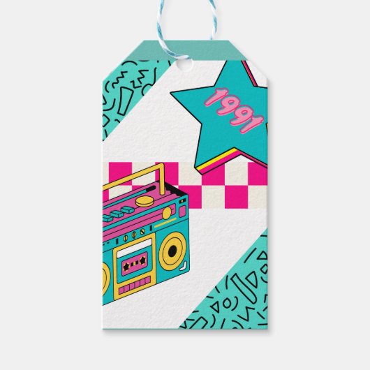  stijl 1991 Stereo Cadeaulabel (Voorkant)