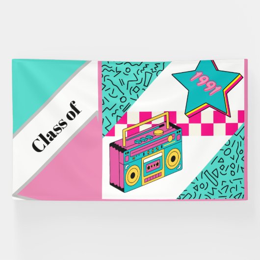  stijl 1991 Stereo Spandoek (Horizontaal)