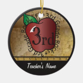 stijl 3e klas van de leraar | Chalkboard Keramisch Ornament (Voorkant)