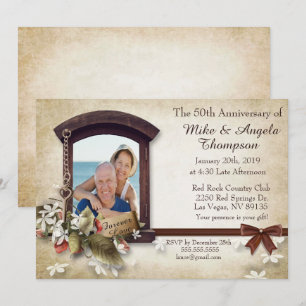 stijl 50ste Jubileum Uitnodigen Kaart