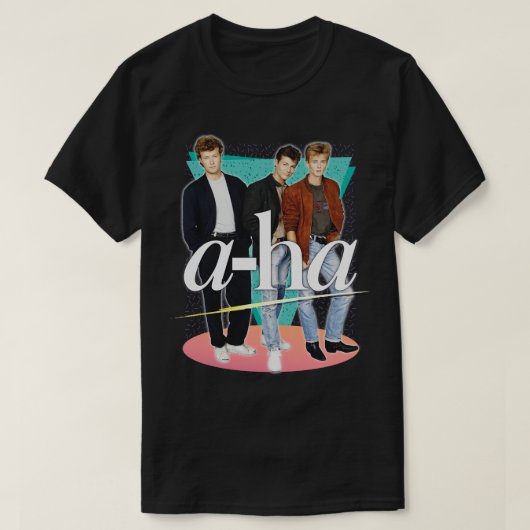  Stijl 80s AHa Ontwerp T-shirt (Design voorkant)