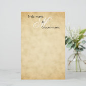  stijl aangepast huwelijksmonogram briefpapier (Staand voorkant)