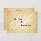  stijl aangepast huwelijksmonogram kaart (Voorkant / Achterkant)