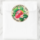  stijl aardbeienjam productlabel ronde sticker (Tas)