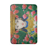 Stijl Abstract Aziatisch meisje met bloemen Badmat (Voorkant Verticaal)