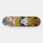  Stijl Abstract Aziatisch meisje met bloemen Persoonlijk Skateboard (Horizontaal)
