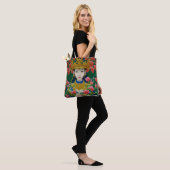  Stijl Abstract Aziatisch meisje met bloemen Tote Bag (Op model)