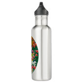 Stijl Abstract Aziatisch meisje met bloemen Waterfles