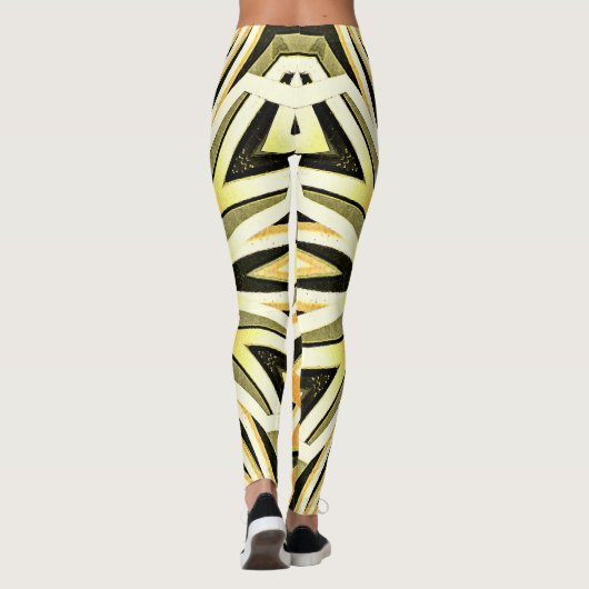  stijl abstract trendy design leggings (Achterkant)