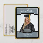  stijl Afstuderen fotokaart Aankondigingskaart (Voorkant / Achterkant)