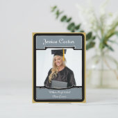  stijl Afstuderen fotokaart Aankondigingskaart (Staand voorkant)