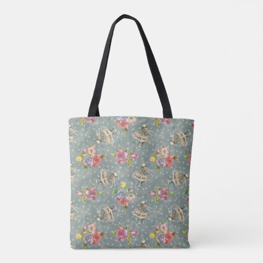 stijl Alice in Wonderland Tote Bag (Achterkant)