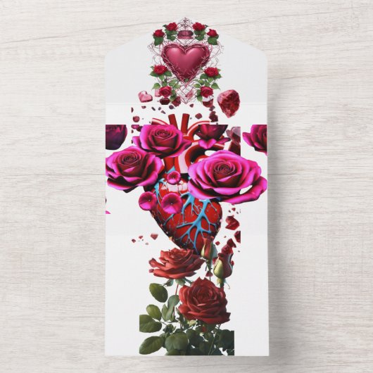 Stijl: All in One Wedding Nodig gepersonaliseerde  All In One Uitnodiging (Binnen)