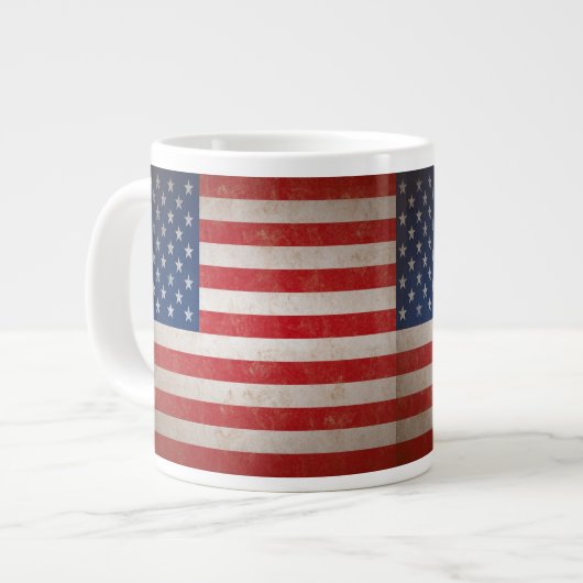 Stijl Amerikaans vlagpatriottisch ontwerp Grote Koffiekop (Links)