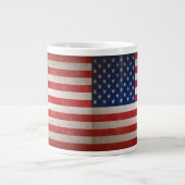 Stijl Amerikaans vlagpatriottisch ontwerp Grote Koffiekop (Voorkant)
